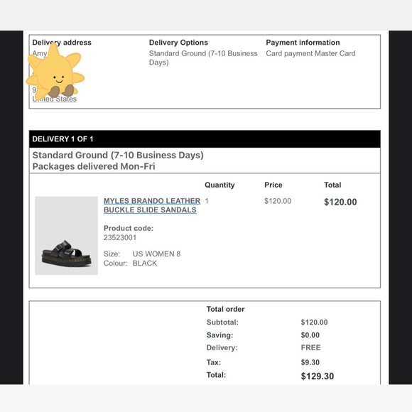 Dr. Martens Myles Brando Leather Buckle Slide Sandals - Picture 13 of 14